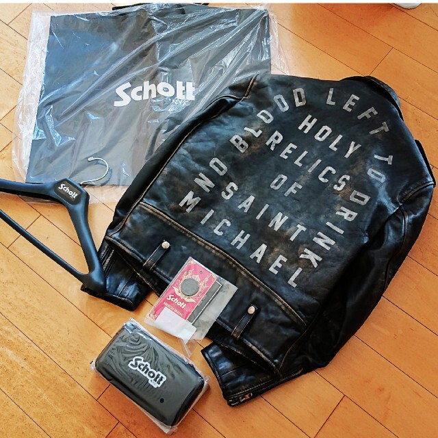 schott(ショット)の【未使用21万完備+ノベルティー付】SAINT MICHAEL × Schott メンズのジャケット/アウター(ライダースジャケット)の商品写真