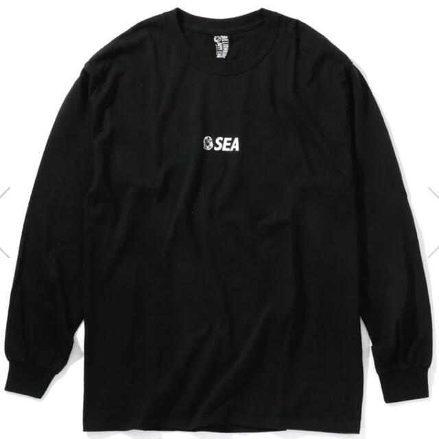 Tシャツ/カットソー(七分/長袖)wind and sea × BBC L/S Tシャツ XL 黒 キムタク