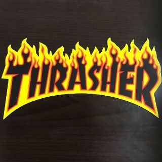 スラッシャー(THRASHER)の(縦8cm横15cm) THRASHER ファイアーロゴステッカー(その他)