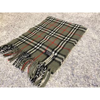 バーバリー(BURBERRY)の【クリーニング済】バーバリー　チェック　マフラー　ラムウール(マフラー)