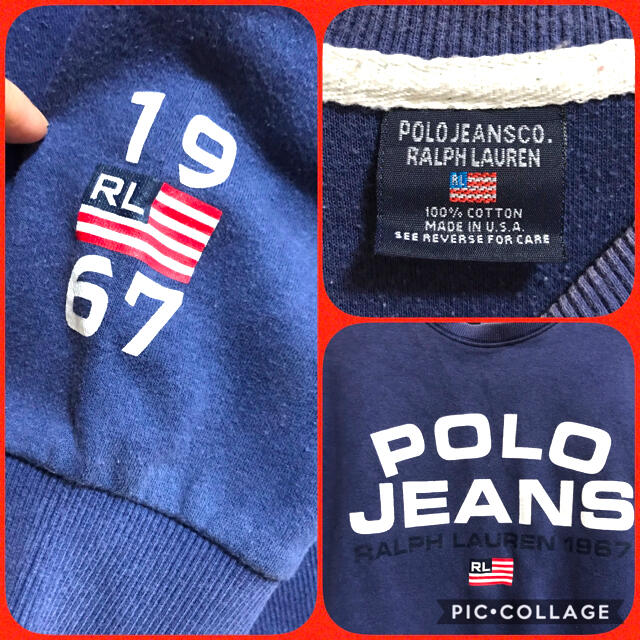 POLO RALPH LAUREN(ポロラルフローレン)のPolo Jeans ポロジーンズ ビッグプリントロゴ スウェット トレーナー メンズのトップス(スウェット)の商品写真