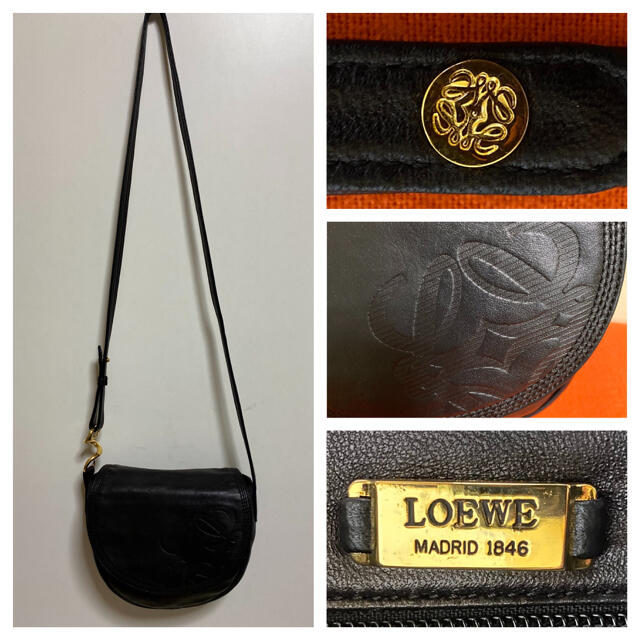 貴重 未使用 LOEWE オールド ロエベ ナッパレザー ショルダー バッグ