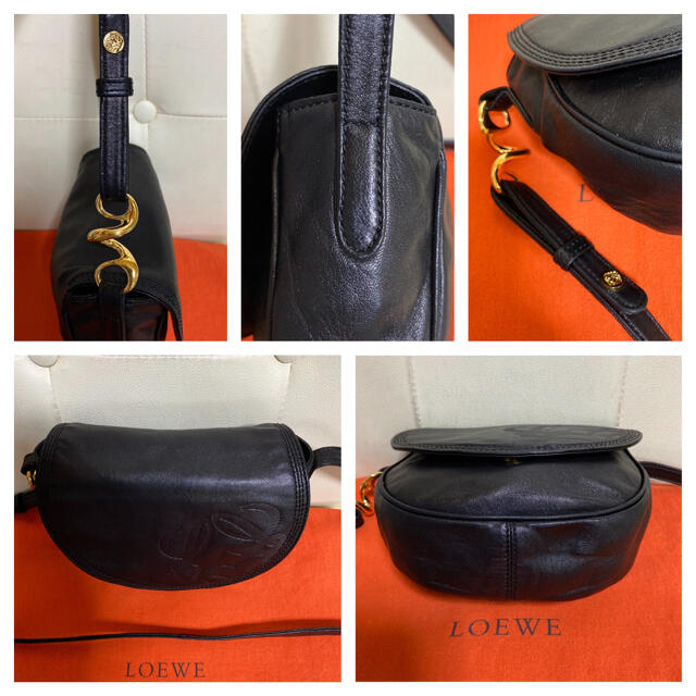 貴重　未使用　付属品　LOEWE オールド　ロエベ  ショルダー　バッグ　レザー