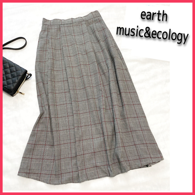 earth music & ecology(アースミュージックアンドエコロジー)の美品！ フリーサイズ アースミュージックエコロジー ロングスカート チェック レディースのスカート(ロングスカート)の商品写真