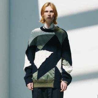 sacai 21ss サカイ ニット パッチワーク 一番人気