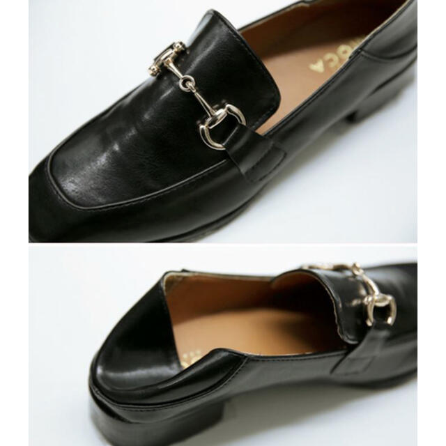 ZARA(ザラ)のselect MOCAセレクトモカ　フェイクレザービットローファー　新品未使用品 レディースの靴/シューズ(ローファー/革靴)の商品写真