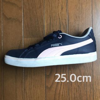 プーマ(PUMA)のプーマ PUMA スニーカー 25.0cm ネイビー×淡ピンク(スニーカー)