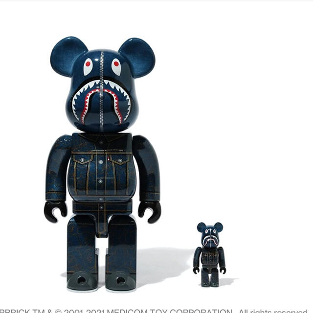 MEDICOM TOY(メディコムトイ)のBE@RBRICK BAPE®︎ x Levi’s®︎  100% 400%  エンタメ/ホビーのフィギュア(その他)の商品写真