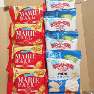 モリナガセイカ(森永製菓)の森永製菓 マリー ボール & 不二家 白いカントリーマアム mini 酪農ミルク(菓子/デザート)