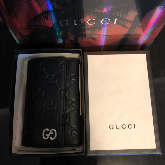 Gucci(グッチ)のブルーグッチ　シマネグチャー　レザー　キーケース  即日発送　 メンズのファッション小物(キーケース)の商品写真