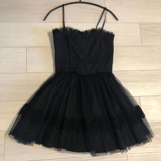 ジルスチュアート(JILLSTUART)のJILL ワンピース　黒　チュールワンピース(ミニワンピース)