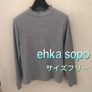 エヘカソポ(ehka sopo)のehka sopo エヘカソポ リブニット トップス フリーサイズ(ニット/セーター)