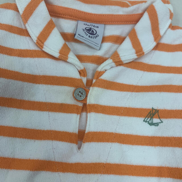 PETIT BATEAU 【USED】プチバトー セーラー ロンパース 12M/74の通販 by アッキー's shop｜プチバトーならラクマ