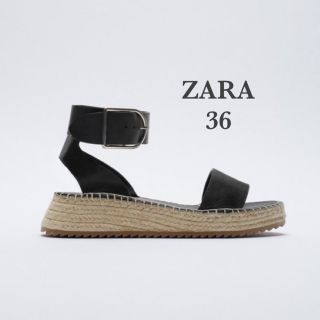 ザラ(ZARA)の新品　ZARA リアルレザーサンダル　36(サンダル)