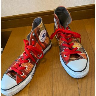 コンバース(CONVERSE)のコンバース　チェック柄(スニーカー)