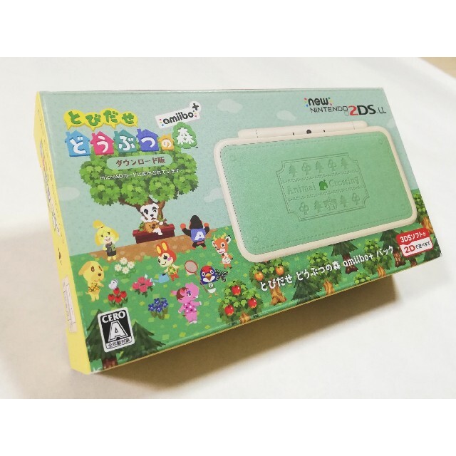 ニンテンドー2DS(ニンテンドー2DS)の新品　Newニンテンドー2DSLL とびだせ どうぶつの森 amiibo＋パック エンタメ/ホビーのゲームソフト/ゲーム機本体(携帯用ゲーム機本体)の商品写真