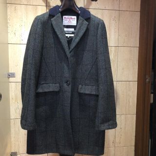 ハリスツイード(Harris Tweed)のチェスターコート ロングコート　ハリスツイード　Ｌ(チェスターコート)