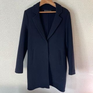 ザラ(ZARA)のZARA チェスターコート ネイビー(チェスターコート)