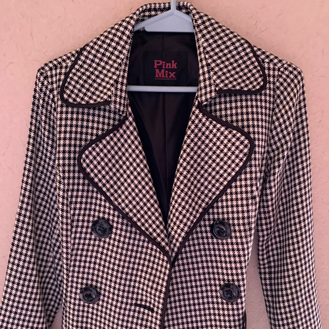 Pink Mix(ピンクミックス)の黒　白　ラメ　サイズM pink mix クリーニング済　可愛い レディースのジャケット/アウター(テーラードジャケット)の商品写真