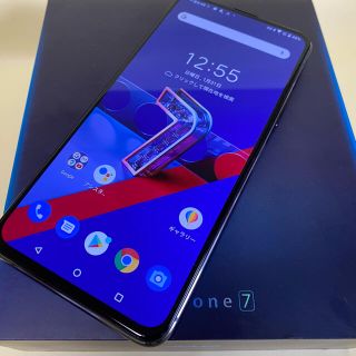 ゼンフォン(ZenFone)の極美品 SIMフリー Zenfone7 ZS670KS オーロラブラック(スマートフォン本体)