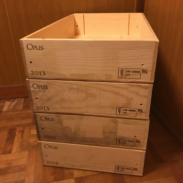 【新セット・Ｔ】ワイン木箱（オーパスワン）×４箱【送料込み❣️】 2
