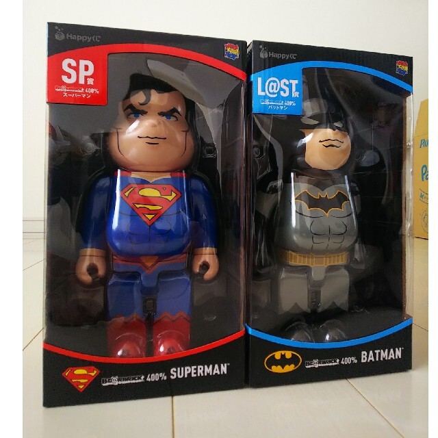 ハッピーくじ DC BE@RBRICK スーパーマン ＆ バットマン ...