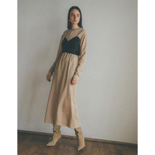 CLANE  ビスチェレイヤーワンピース　新品　ベージュ　クラネ