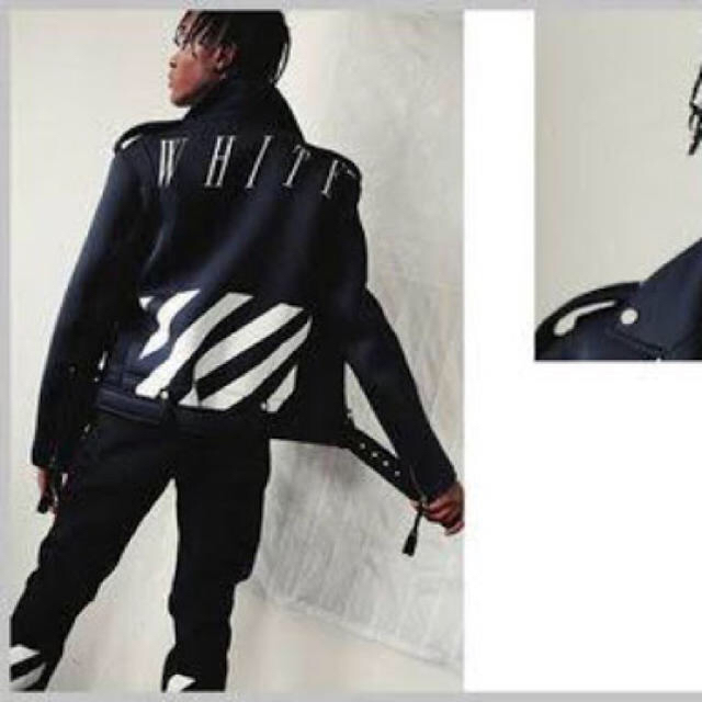 OFF-WHITE オフホワイト ダブルライダースジャケット 2015SS 最大58