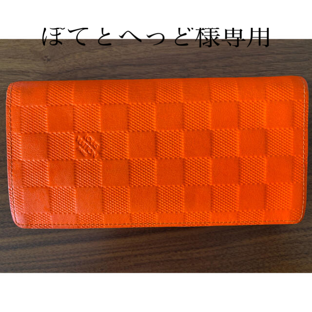 LOUIS VUITTON(ルイヴィトン)のLOUIS VUITTON ルイヴィトン　オレンジ　財布　長財布　ダミエ メンズのファッション小物(長財布)の商品写真