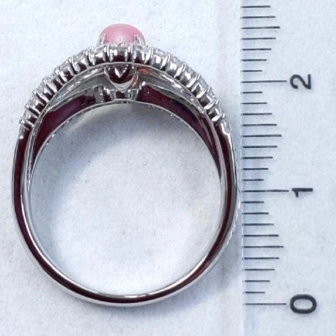 【奇跡の真珠 】コンクパール ＆ ダイヤ リング 0.588ct レディースのアクセサリー(リング(指輪))の商品写真