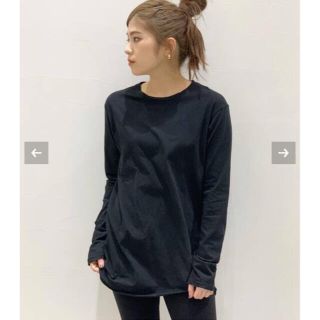 ドゥーズィエムクラス(DEUXIEME CLASSE)のAP STUDIO Distortion Tシャツ ブラック(カットソー(長袖/七分))