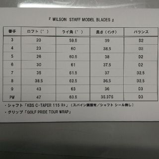 Wilson STAFF MODEL BLADE アイアン 5-PW 6本セット