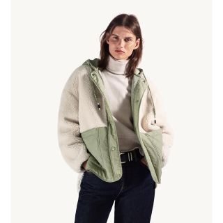 新品未使用 ZARA ザラ キルティングボア生地ジャケット M