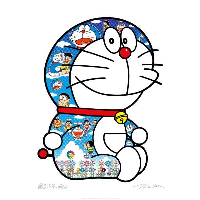 世界の おすわりドラえもん 泣いたり笑ったり (ポスター作品) 版画
