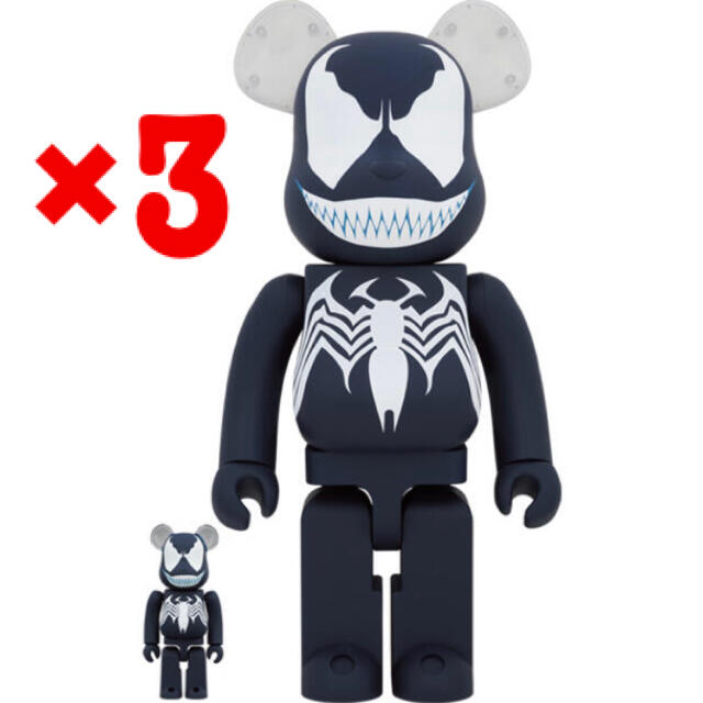 MEDICOM TOY(メディコムトイ)のBE@RBRICK VENOM 100%&400% 3体セット エンタメ/ホビーのフィギュア(その他)の商品写真