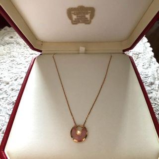 カルティエ(Cartier)のカルティエ　アミュレット  ネックレス　xs ピンクオパール(ネックレス)