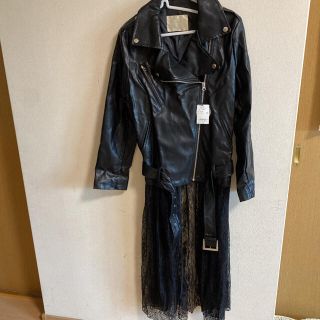 アズノウアズ(AS KNOW AS)のアズノウアズ　ライダース　レース付き　新品(ライダースジャケット)