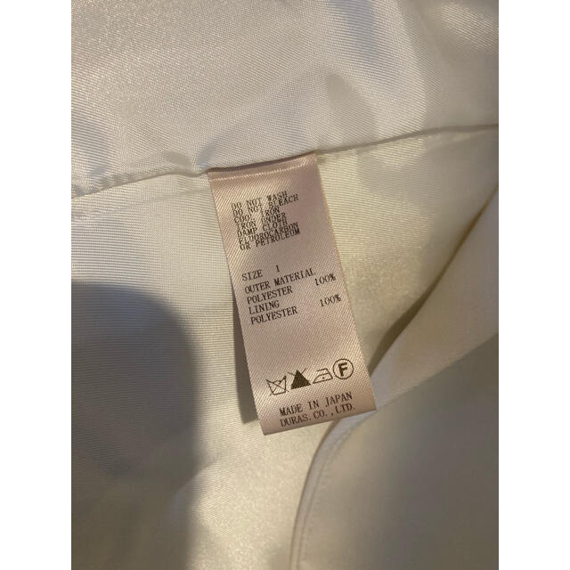 DURAS ambient(デュラスアンビエント)のデュラスアンビエント ダブルジャケット ホワイト サイズ1 7分袖 美品 レディースのジャケット/アウター(テーラードジャケット)の商品写真