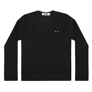 コムデギャルソン(COMME des GARCONS)のPLAYコムデギャルソン メンズ 黒ハートロングスリーブTee L(Tシャツ/カットソー(七分/長袖))