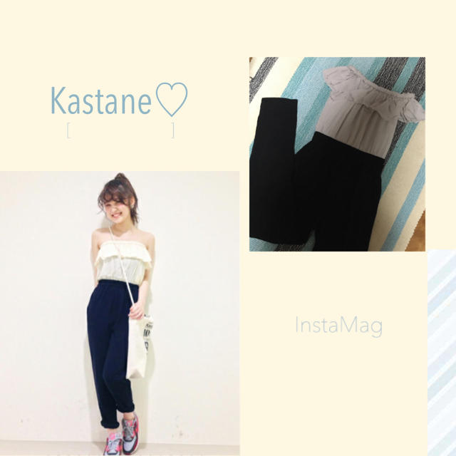 Kastane(カスタネ)のKastane♡サロペット レディースのパンツ(サロペット/オーバーオール)の商品写真