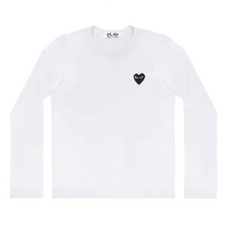 コムデギャルソン(COMME des GARCONS)のPLAYコムデギャルソン メンズ 黒ハートロングスリーブTee XL(Tシャツ/カットソー(七分/長袖))