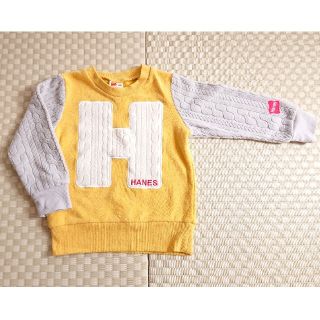 ヘインズ(Hanes)のHanes 裏起毛男の子トレーナー 100㎝(Tシャツ/カットソー)