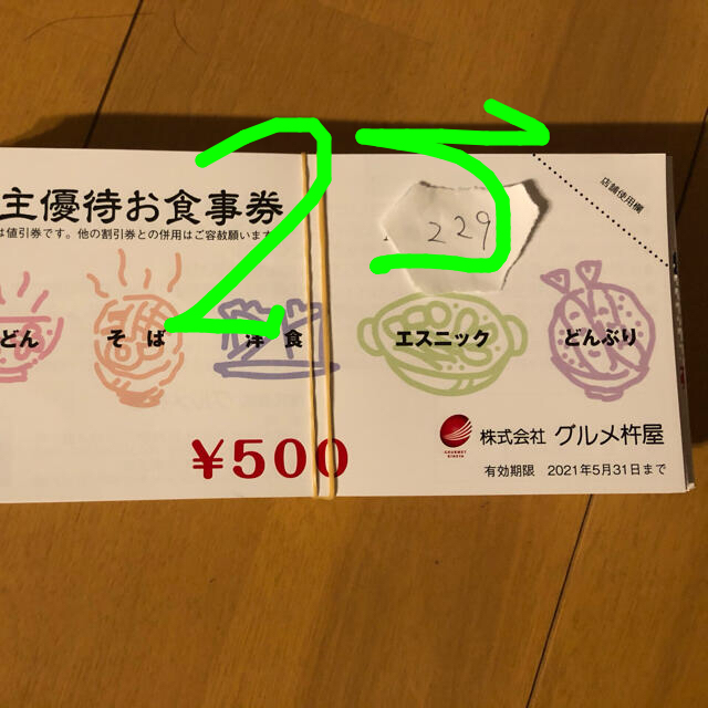 チケット杵屋　株主優待　23枚　11500円分