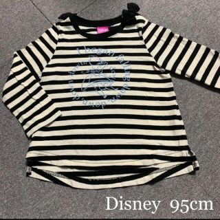 ディズニー(Disney)のDisney 肩リボンボーダーロンT 不思議の国のアリス(Tシャツ/カットソー)