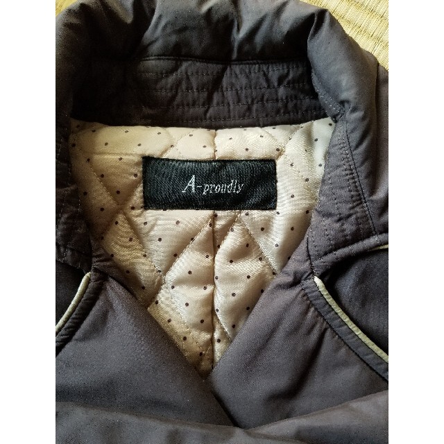 A-proudly 中綿軽量ロングコート ブラウン  L レディースのジャケット/アウター(ロングコート)の商品写真
