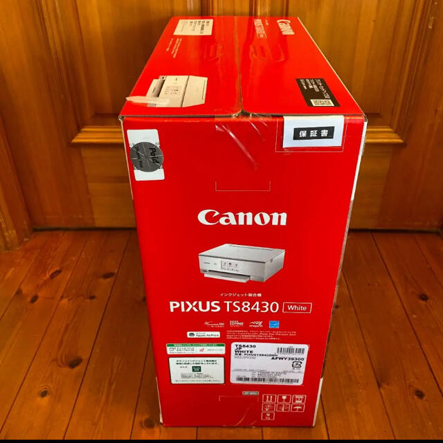 Canon(キヤノン)の新品未開封　PIXUS TS8430WH インクジェットプリンタ　複合機ホワイト スマホ/家電/カメラのPC/タブレット(PC周辺機器)の商品写真