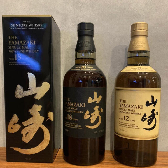 サントリー 山崎18年箱あり6本+山崎12年箱なし12本 700ml ウイスキー