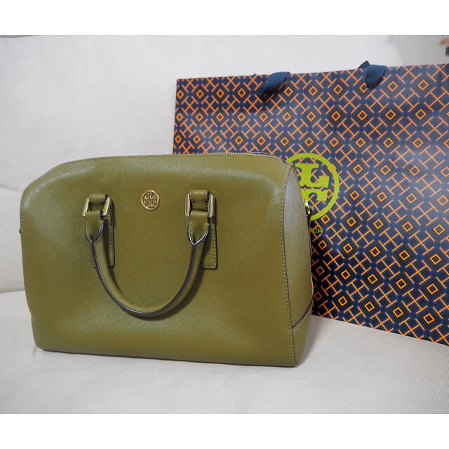 Tory Burch(トリーバーチ)の【お値下げ】Tory Burch ハンドバッグ　ショルダーバッグ 緑 レディースのバッグ(ハンドバッグ)の商品写真