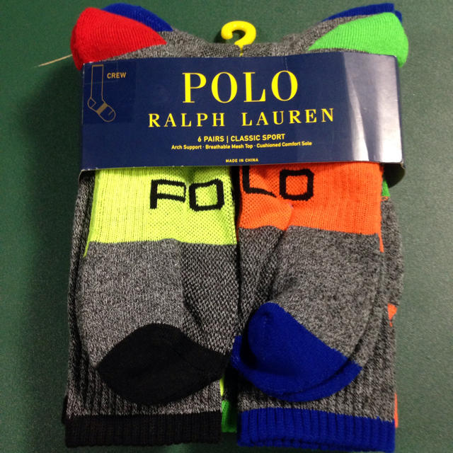 POLO RALPH LAUREN(ポロラルフローレン)のPORO 靴下６足セット‼️ メンズのメンズ その他(その他)の商品写真