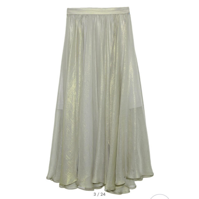 Lily Brown(リリーブラウン)の光沢シアースカート レディースのスカート(ロングスカート)の商品写真